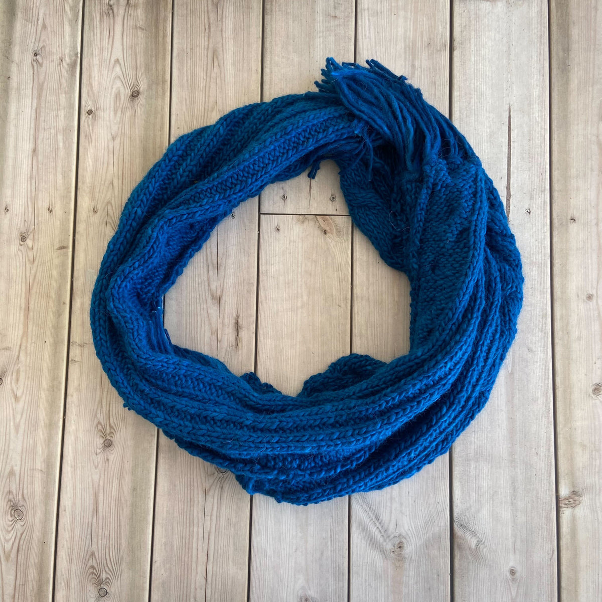 Blue online scarf / handwoven scarf / merino wool scarf / winter scarf / electric blue / royal blue