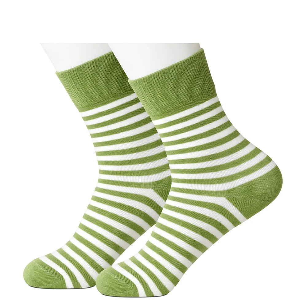 Green and Navy Stripe Socks / Beau Ties of Vermont