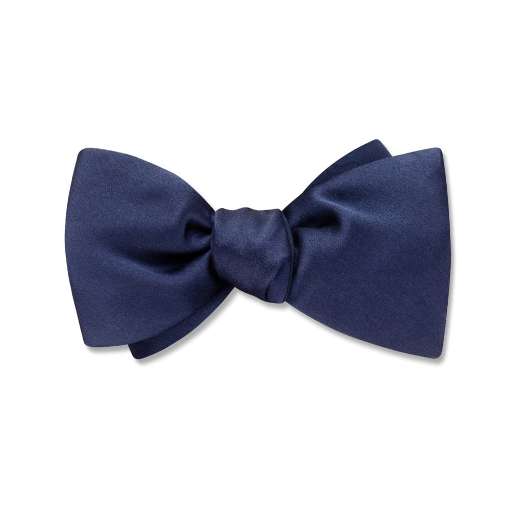 Navy Charmeuse - Kids' Bow Ties