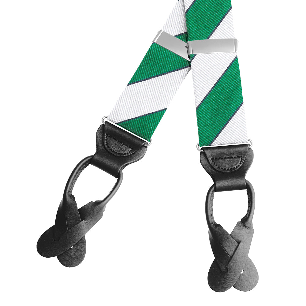 Scholastic Green/White Braces/Suspenders