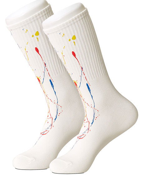 Splatterly White Women's Socks