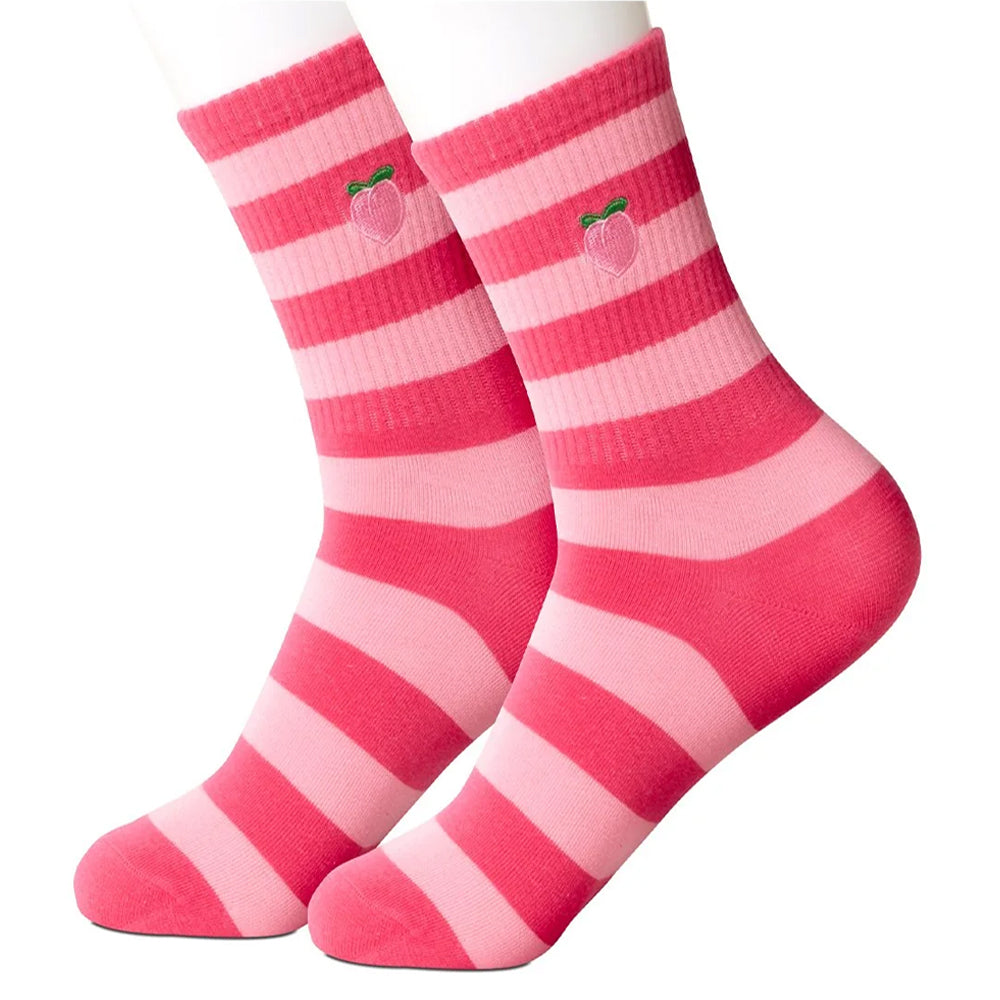 Peach Stripe Women's Socks