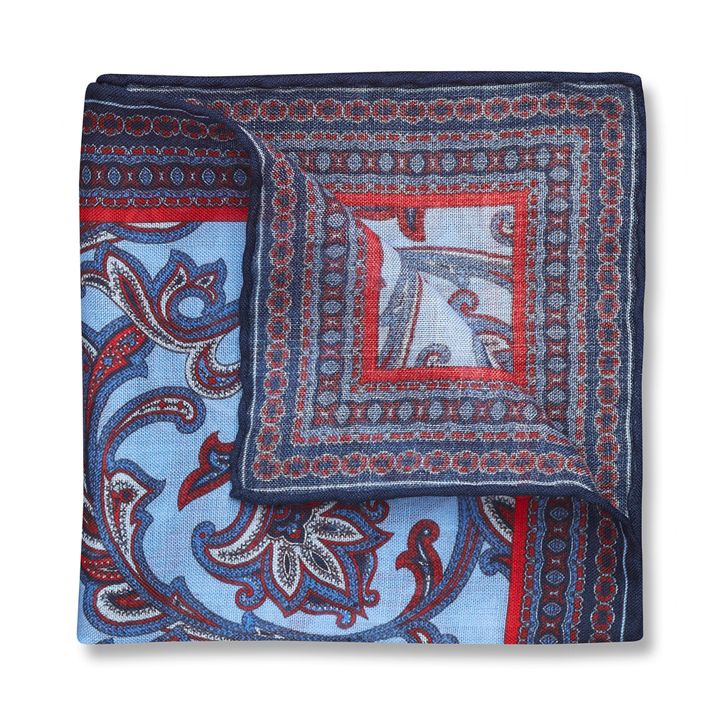 Vintaro Blue - Pocket Square