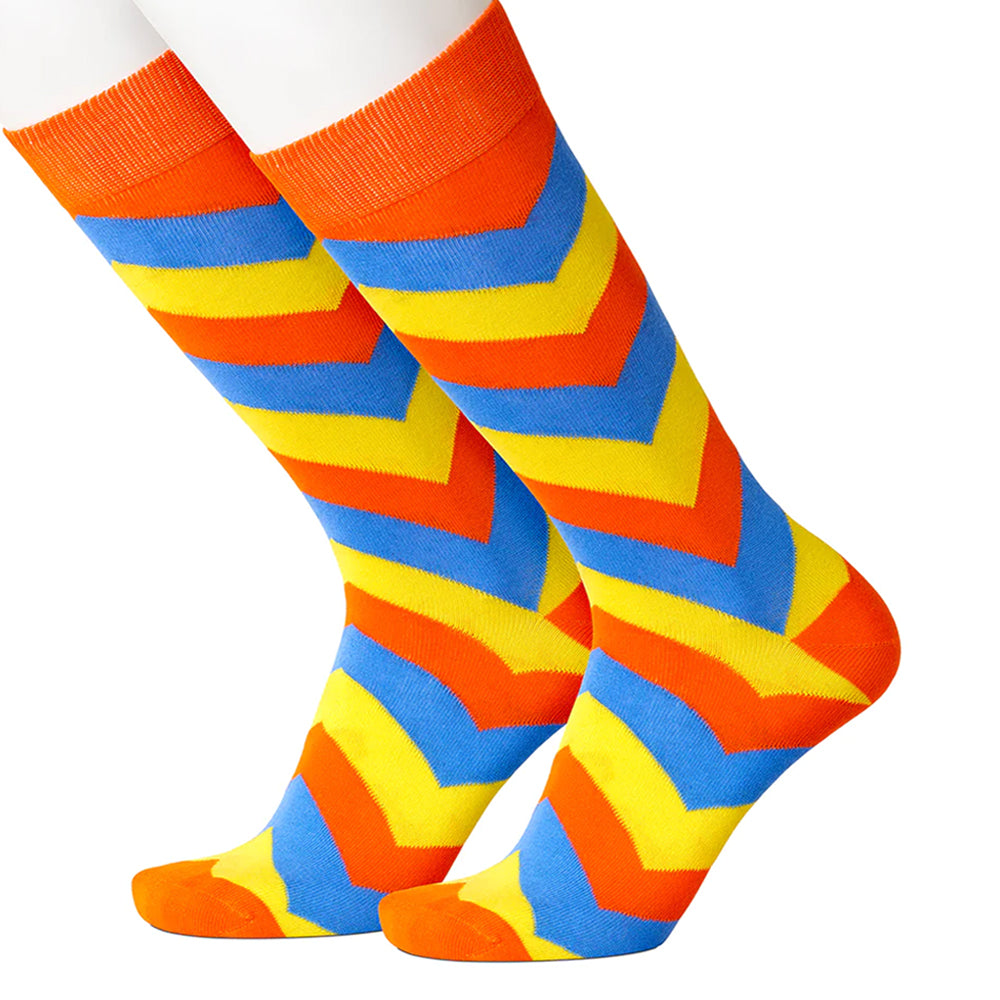 Chevron Orange Men's Socks / Beau Ties of Vermont